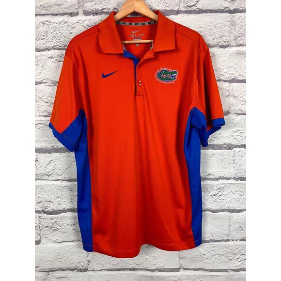 Nike Florida Gators‎ Mens L Dri-FIT Golf Polo Sideline Performance Colorblock - Picture 11 of 11